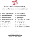 White Silky Satin labels with crisp BLACK ink