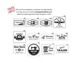 White Silky Satin labels with crisp BLACK ink