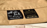 Black Satin Labels with White or Gold ink