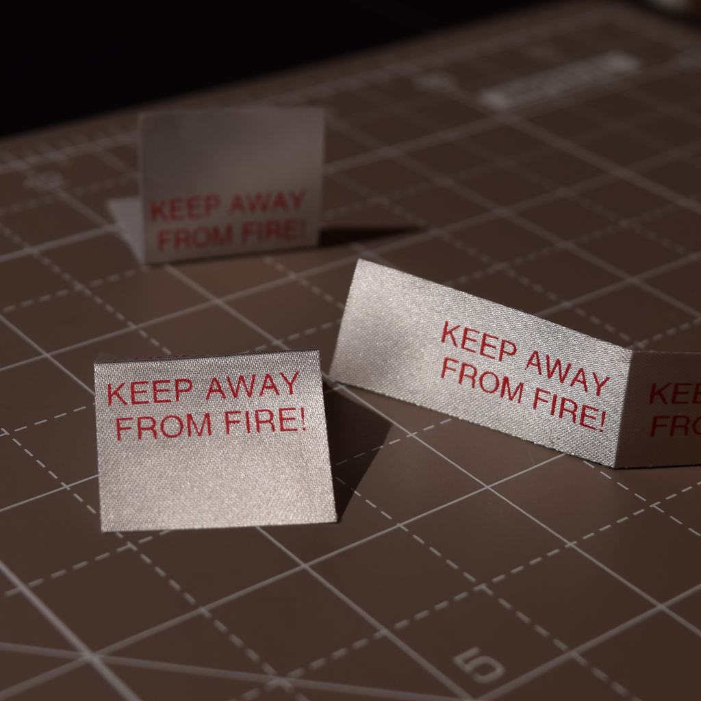 Fire Regulation Rug Label Fire warning labels UKFT - regulations compliant – Naked Labels